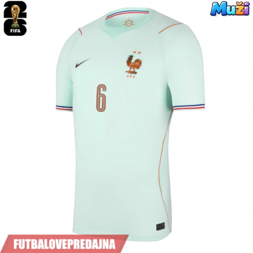 Lacne Muži Futbalové dres Francúzsko Eduardo Camavinga #6 MS 2026 Krátky Rukáv - Preč